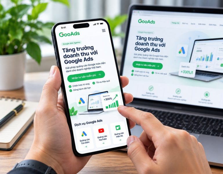 Website thân thiện mobile với nút bấm lớn, chữ dễ đọc trên màn hình điện thoại